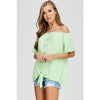 Neon Summer off the shoulder top