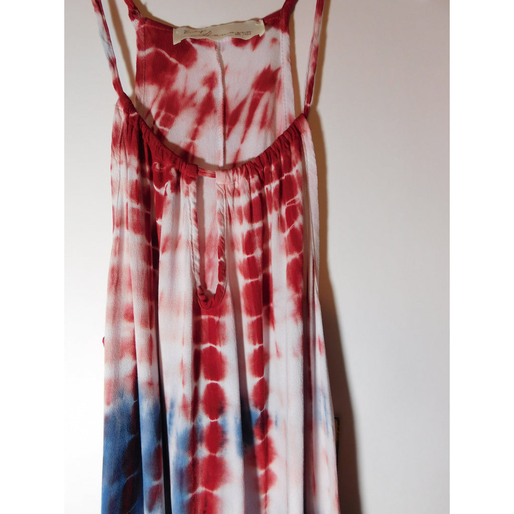 Vintage Havana - Red, White and Blue Tie Dye Dress